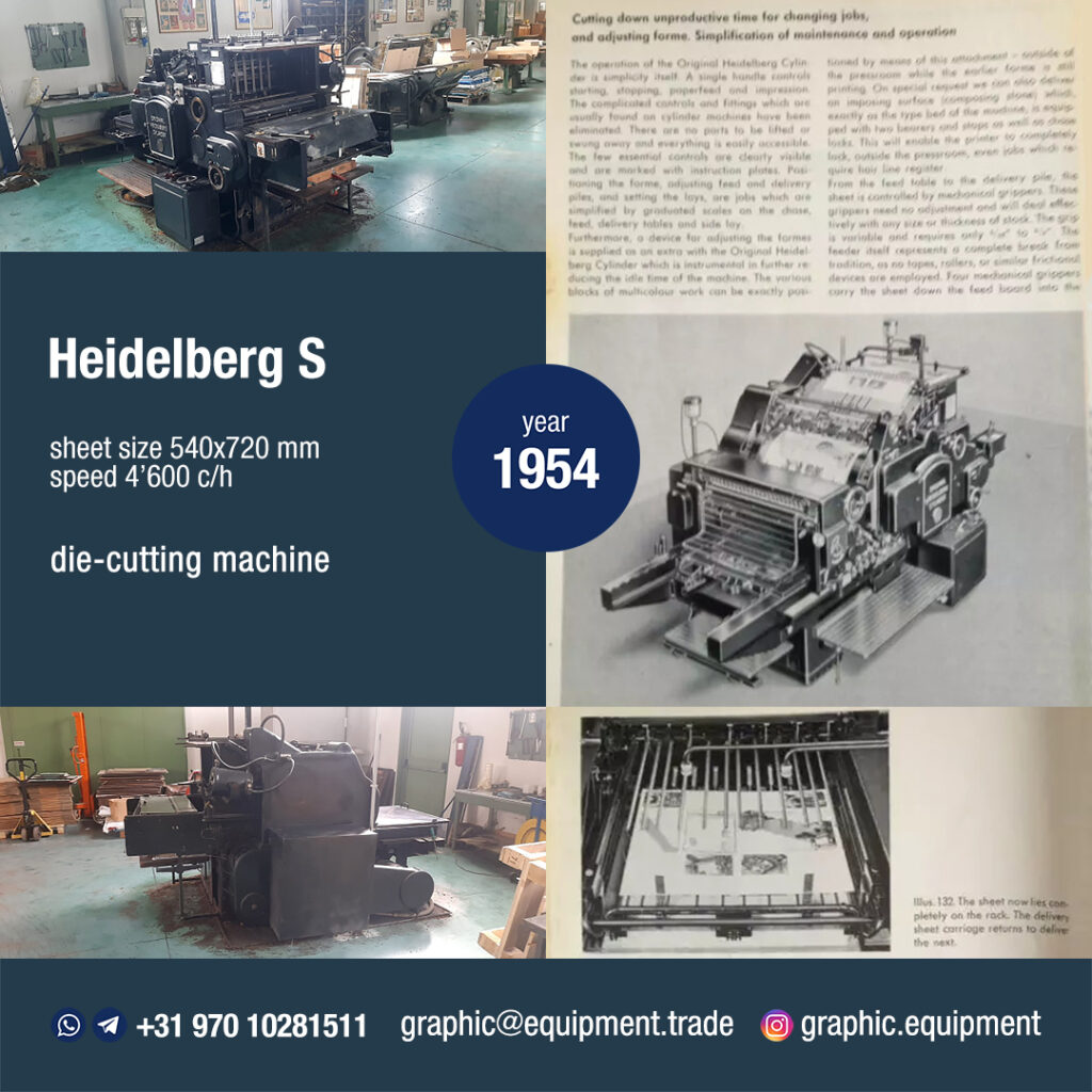 Heidelberg S (54x72 cm), die-cutting Heidelberg S (54x72 cm), die-cutting