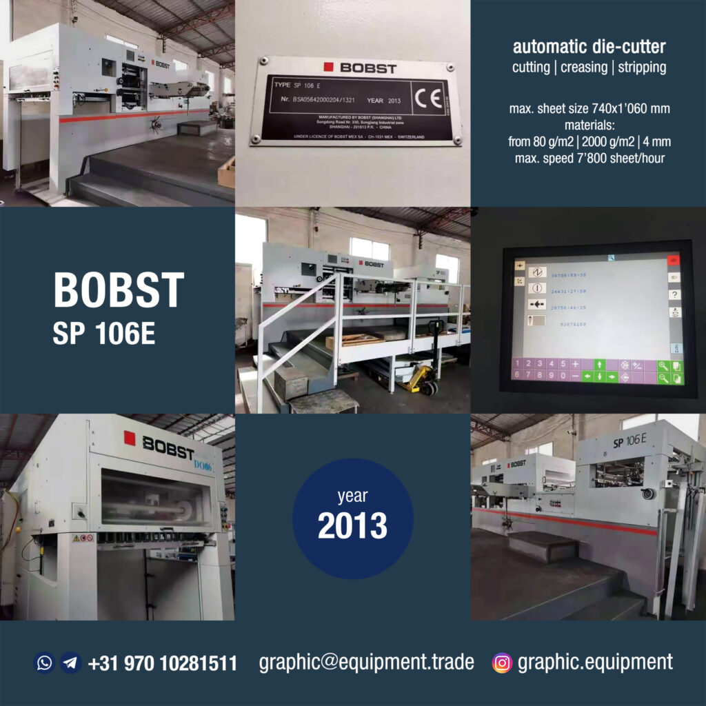 Bobst SP 106 E (year 2013) Bobst SP 106 E (year 2013)