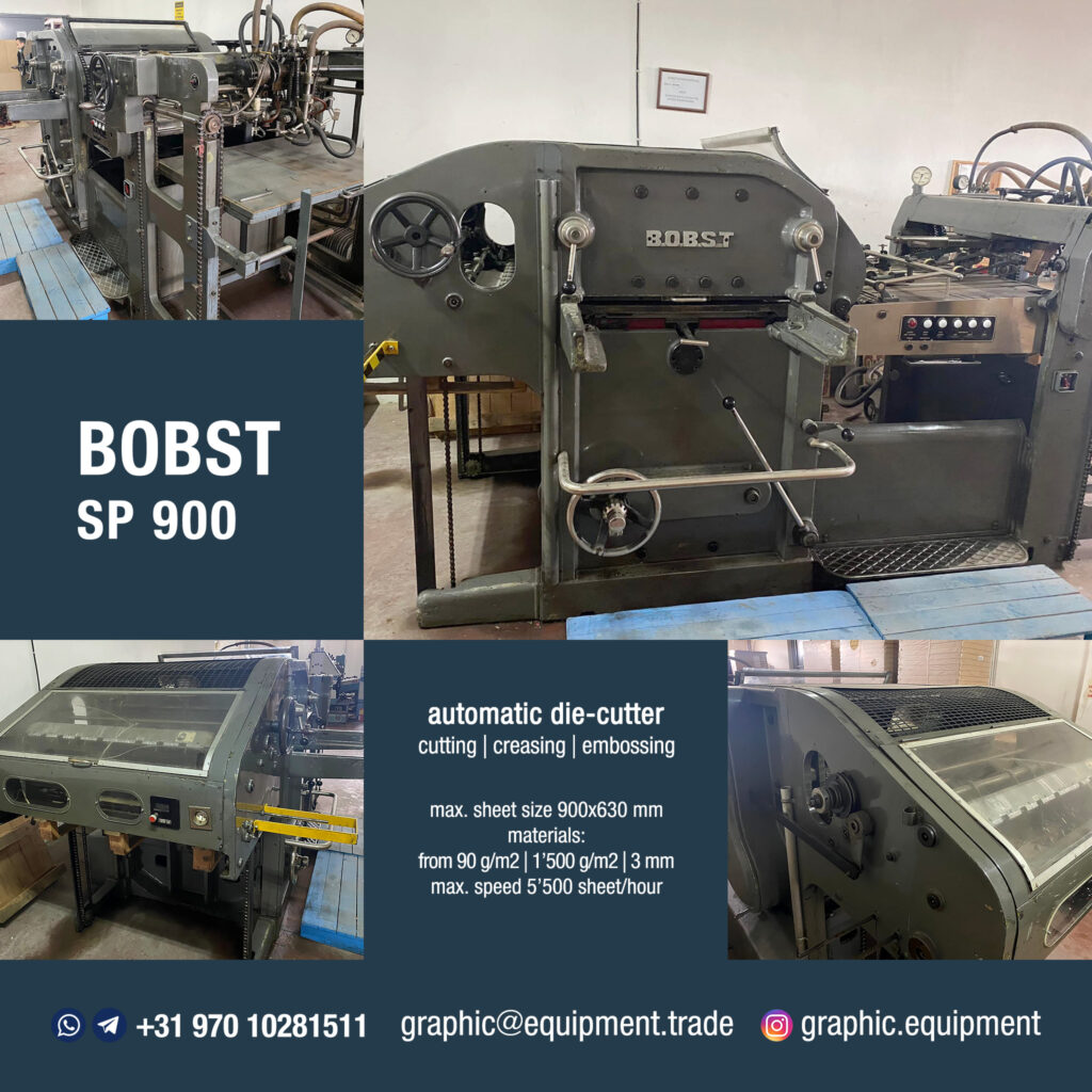 Bobst SP900 (second hand) Bobst SP900 (second hand)