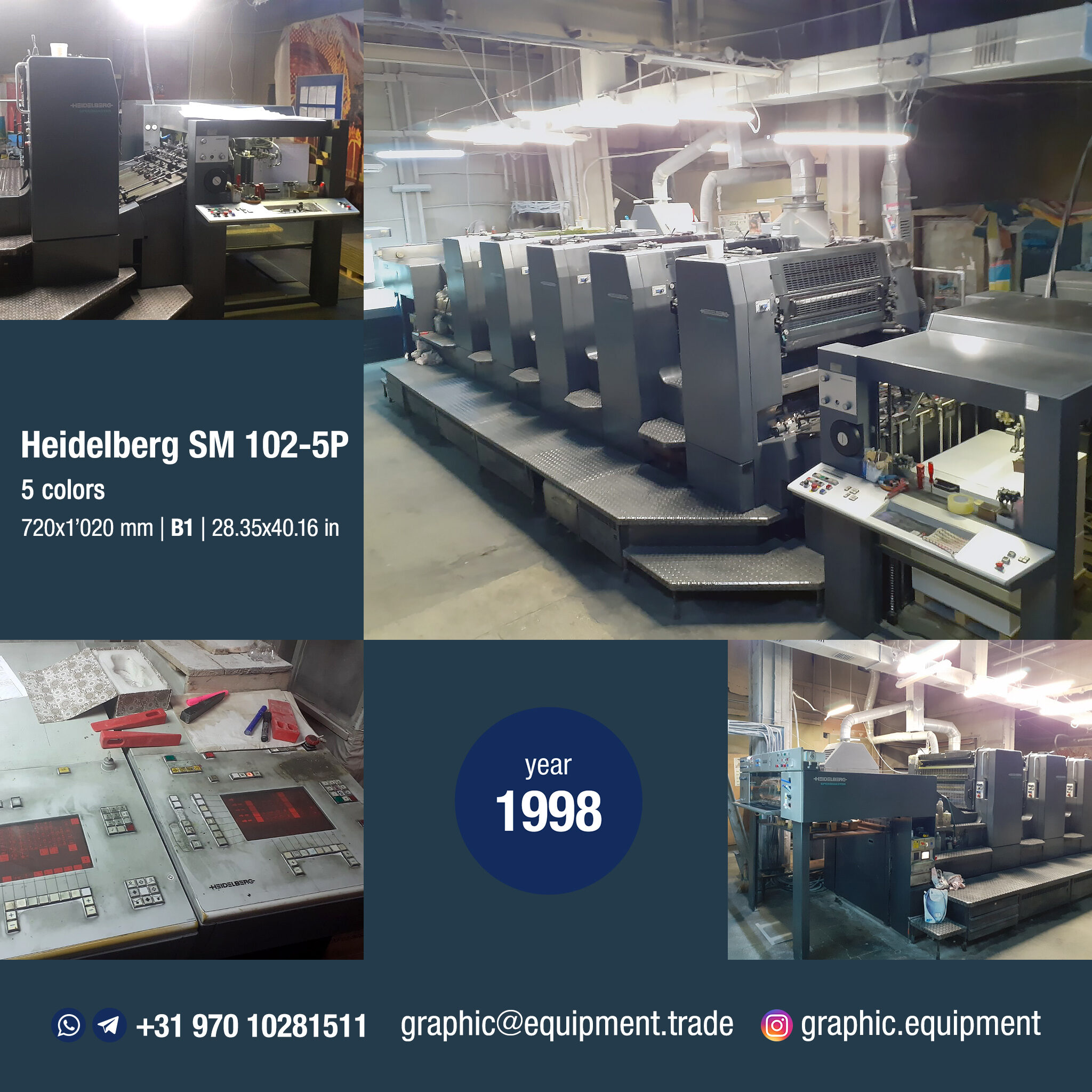Heidelberg SM 102-5P (year 1998)