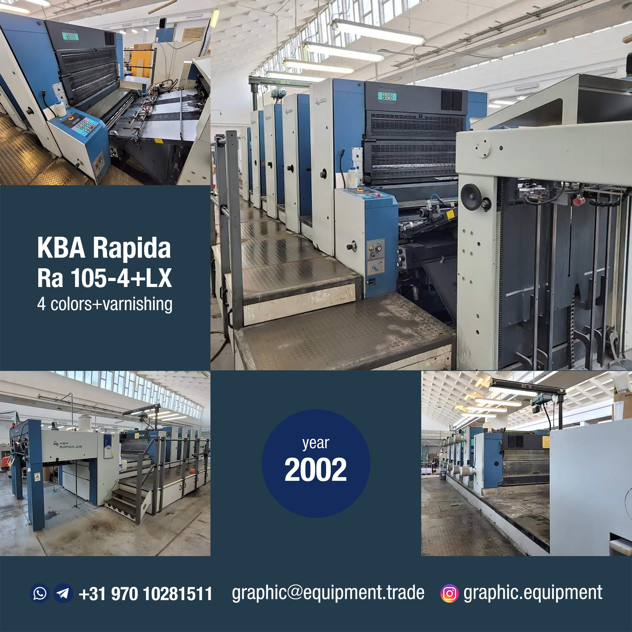 KBA Rapida Ra105-4+LX (year 2002) KBA Rapida Ra105-4+LX (year 2002)