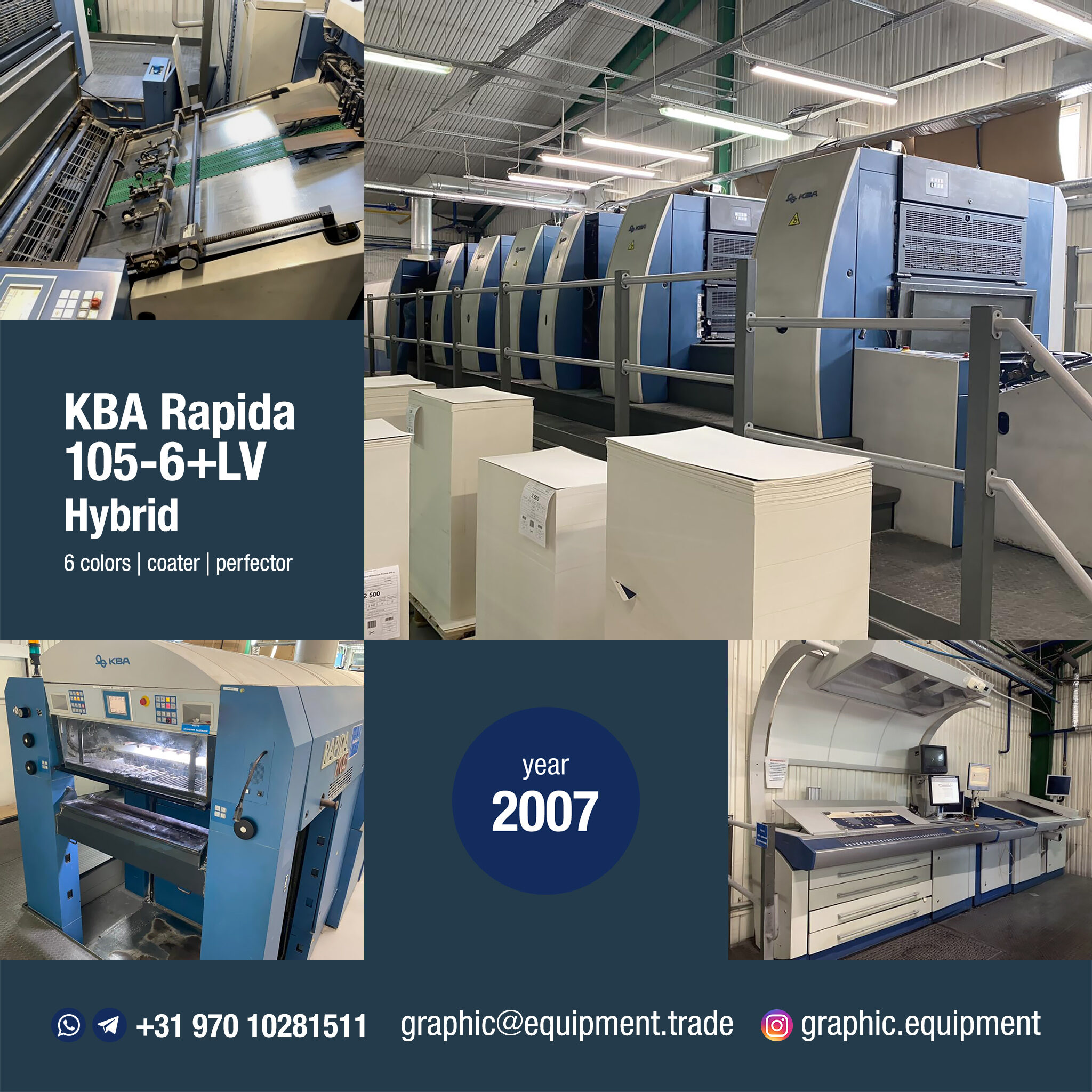 KBA Rapida Ra105-6+LV Hybrid (year 2007) KBA Rapida Ra105-6+LV Hybrid (year 2007)