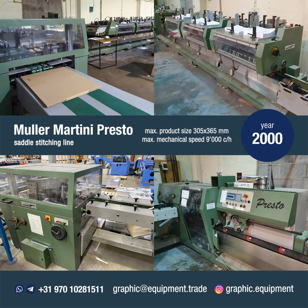 Muller Martini Presto 1550 (year 2000) Muller Martini Presto 1550 (year 2000)